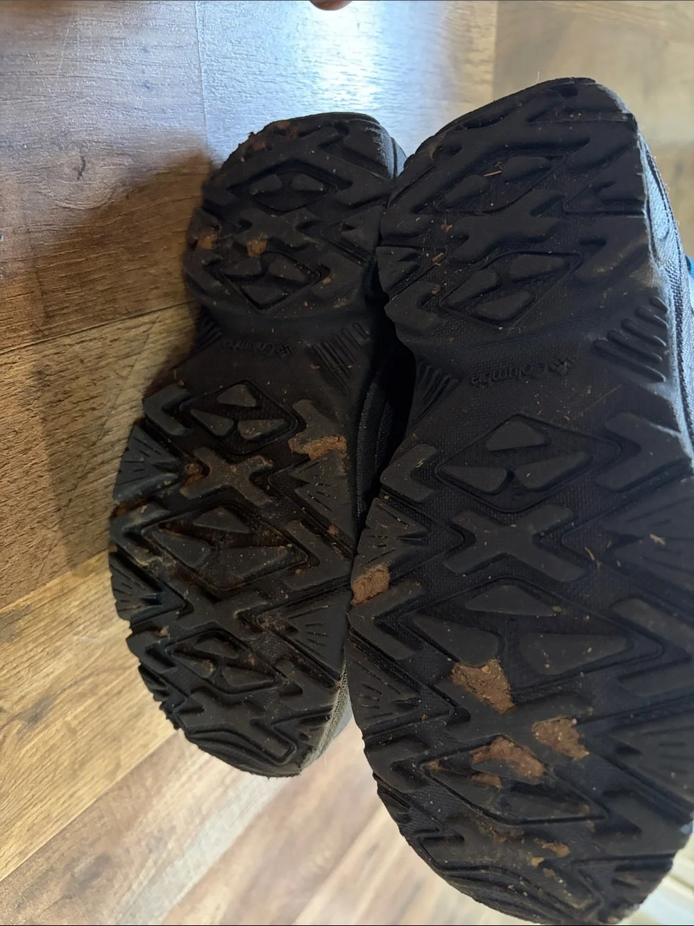 Columbia Kids Grey and Black Snow Boots with Blue Accents